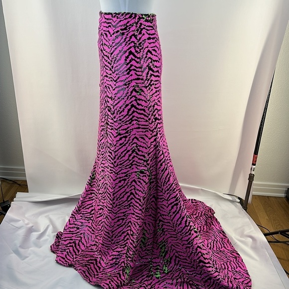 Alyce Paris Neon Sequins Mermaid Maxi Skirt, 2 - Picture 4 of 10